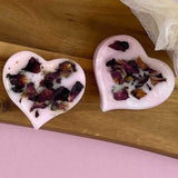 Geschenk DIY-Box Rosenblüten Herz Seife