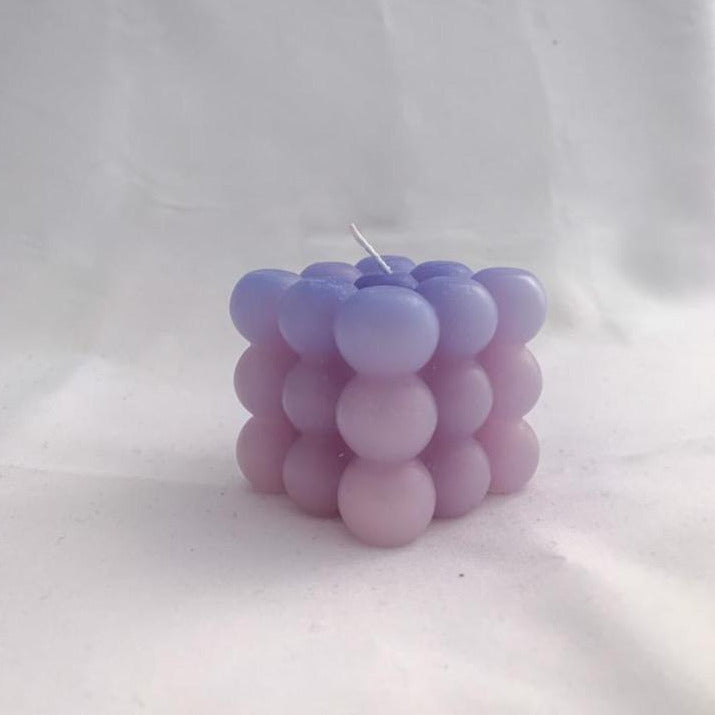 Bubble Candle mit Farbverlauf in blau lila